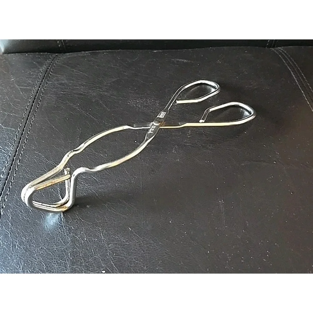 Vintage EKCO U.S.A. Chrome Kitchen Tongs Serving Scissor Style‎ Utility